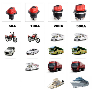 Διακόπτης αποσύνδεσης μπαταρίας, 12V DC, 50–300A, για αυτοκίνητα, RV, γιοτ, πλοία και φορτηγά