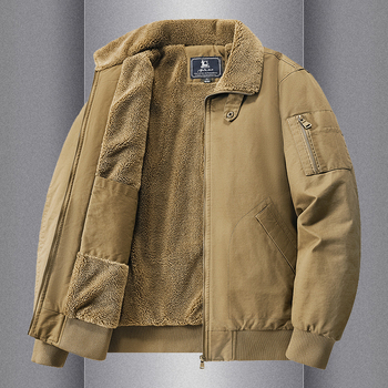 FIELDRAMS pamučni kaput s flis podstavom, zip, rever, bočni džepovi