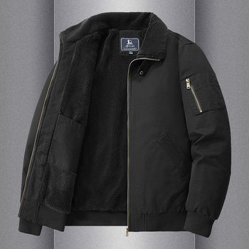 FIELDRAMS pamučni kaput s flis podstavom, zip, rever, bočni džepovi