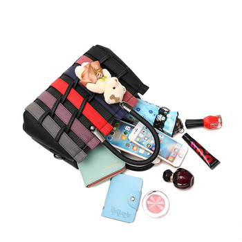 Γυναικεία τσάντα PU δέρμα, πλεκτός στιλ, οριζόντιο τετράγωνο σχήμα, κούμπωμα με γάντζο, τσέπη με φερμουάρ