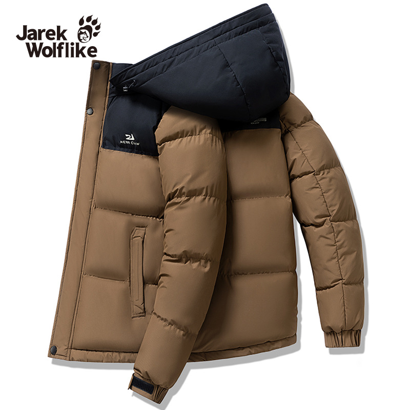 Whistle Wolf Claw мъжко качулено яке с полиестрово-памучен пълнеж, плътна изолация, цип, минималистичен стил