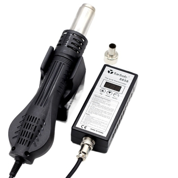 Презареждащ се горещ въздушен пистолет, преносим ръчен, цифров дисплей за температура, регулируема температура, 18–20V литиева батерия