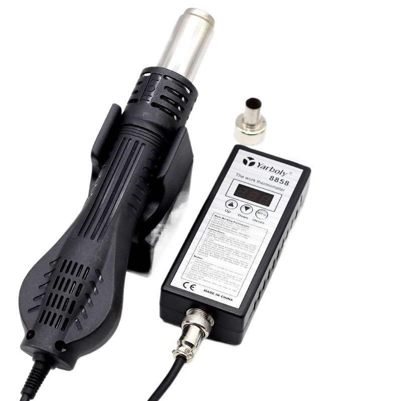 Презареждащ се горещ въздушен пистолет, преносим ръчен, цифров дисплей за температура, регулируема температура, 18–20V литиева батерия