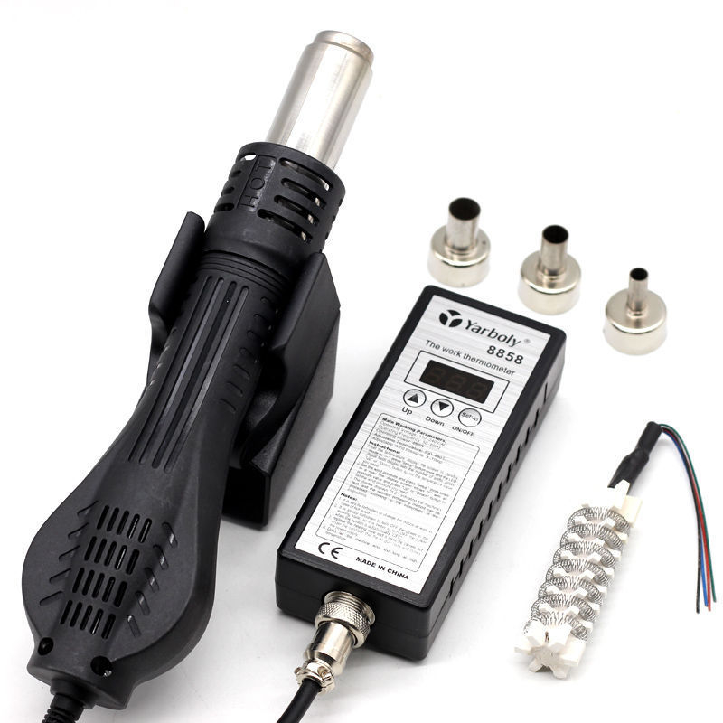 Презареждащ се горещ въздушен пистолет, преносим ръчен, цифров дисплей за температура, регулируема температура, 18–20V литиева батерия