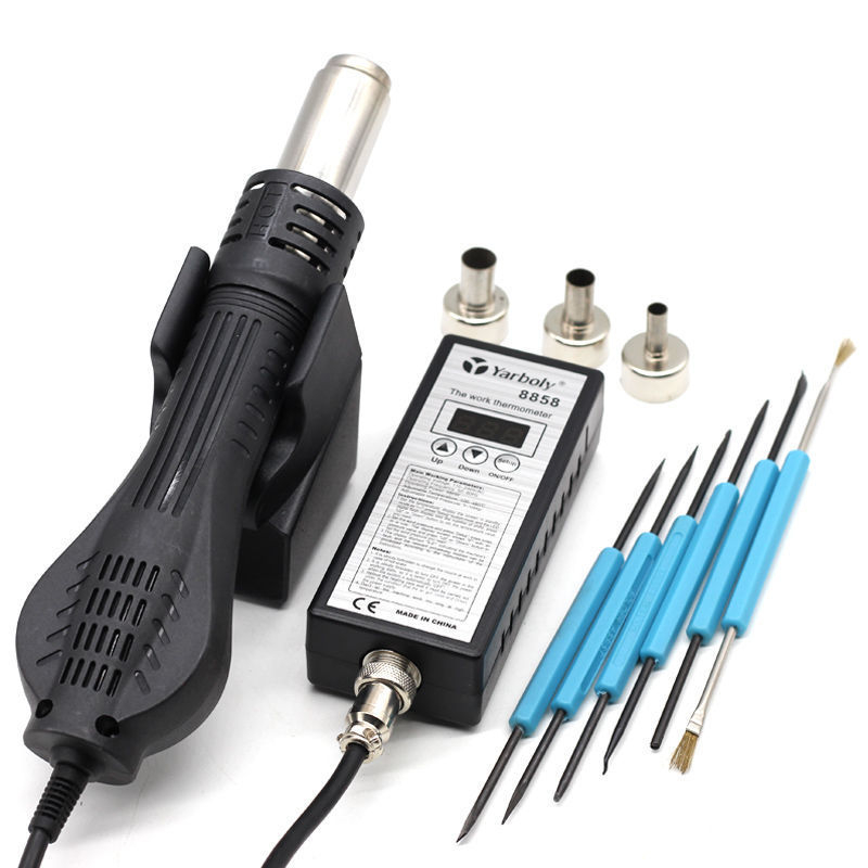 Презареждащ се горещ въздушен пистолет, преносим ръчен, цифров дисплей за температура, регулируема температура, 18–20V литиева батерия