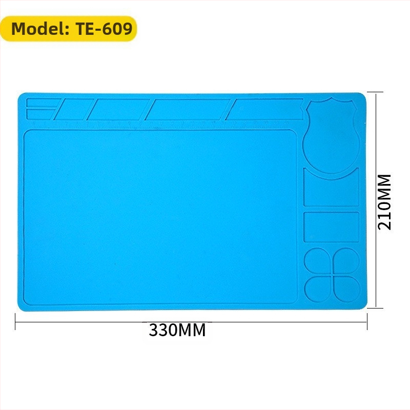Telijia Магнитна силиконова ремонтна подложка за електроника — поддръжка на IC на дънна платка, организация на инструменти и малки винтове, мат за спояване и горещ въздух