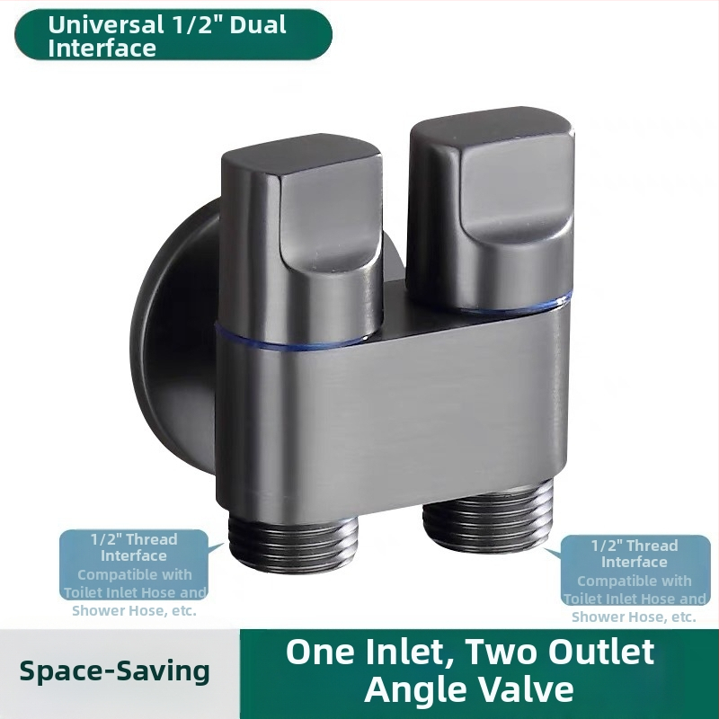 Toaletni miješalica od bakra, model 1 ulaz/2 izlaza, elektroplirani završetak, okretna ugradnja, radna temperatura 100°C