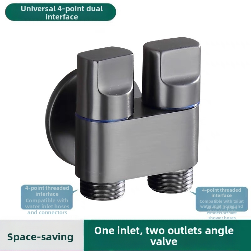 Toaletni miješalica od bakra, model 1 ulaz/2 izlaza, elektroplirani završetak, okretna ugradnja, radna temperatura 100°C