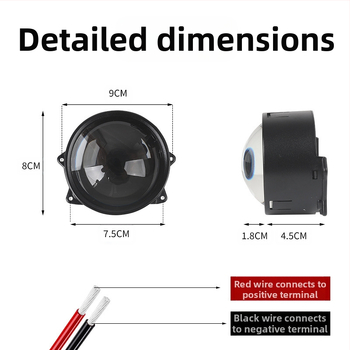 LED lukturi ar demonu acīm un modificētu lēcu, 1W, 12V, 0.3A, universāls