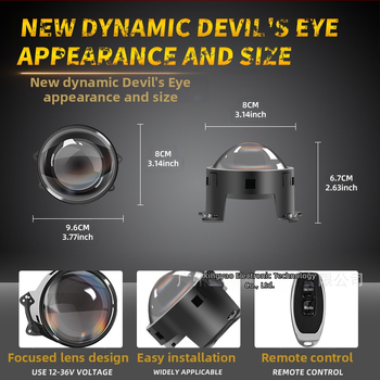 LED φανάρι κεφαλής Devil`s Eye, 10W, DC12-36V, ενσωματωμένος φακός, καθολική συμβατότητα