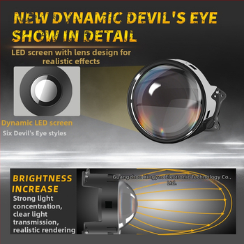 LED φανάρι κεφαλής Devil`s Eye, 10W, DC12-36V, ενσωματωμένος φακός, καθολική συμβατότητα