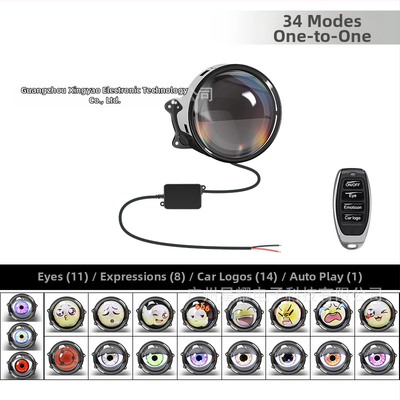 LED φανάρι κεφαλής Devil`s Eye, 10W, DC12-36V, ενσωματωμένος φακός, καθολική συμβατότητα