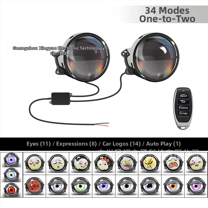 LED φανάρι κεφαλής Devil`s Eye, 10W, DC12-36V, ενσωματωμένος φακός, καθολική συμβατότητα