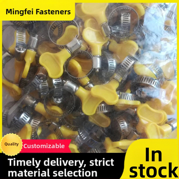 Spona za crijevo od nehrđajućeg čelika s plastičnom ručkom, nominalni promjer 10–16 mm, promjer fiksacije 16 mm, za auto i brodsku industriju, Mingfei Fastener