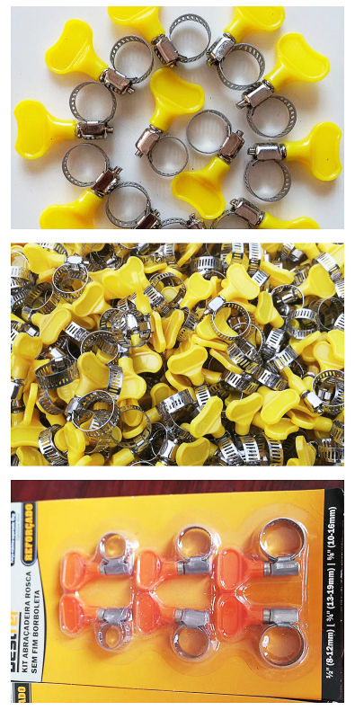 Spona za crijevo od nehrđajućeg čelika s plastičnom ručkom, nominalni promjer 10–16 mm, promjer fiksacije 16 mm, za auto i brodsku industriju, Mingfei Fastener