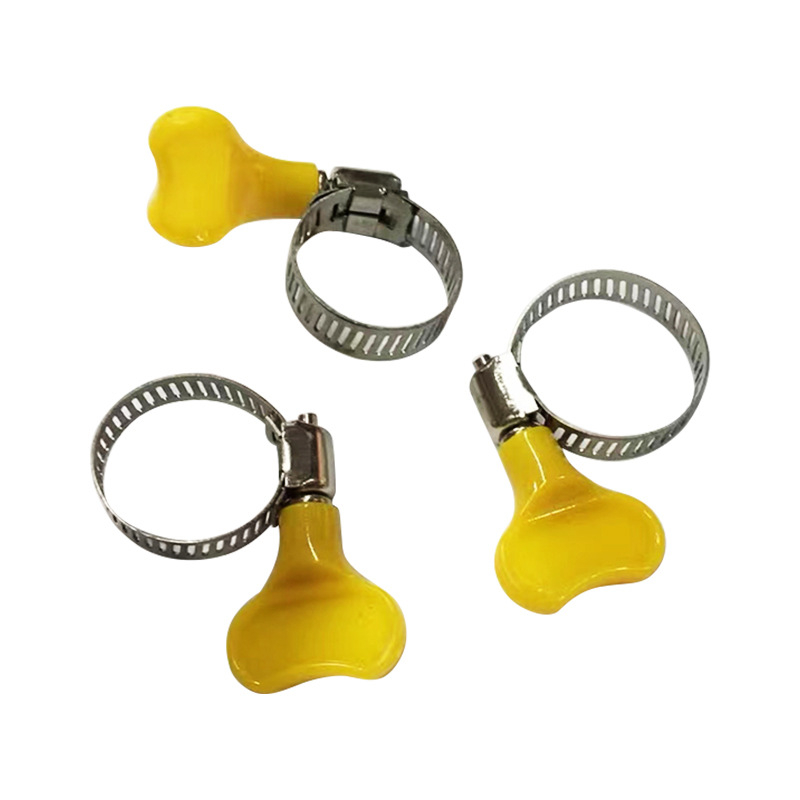 Spona za crijevo od nehrđajućeg čelika s plastičnom ručkom, nominalni promjer 10–16 mm, promjer fiksacije 16 mm, za auto i brodsku industriju, Mingfei Fastener