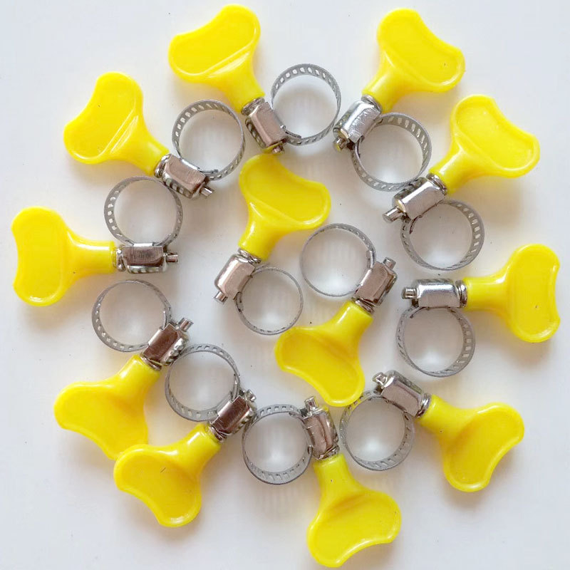 Spona za crijevo od nehrđajućeg čelika s plastičnom ručkom, nominalni promjer 10–16 mm, promjer fiksacije 16 mm, za auto i brodsku industriju, Mingfei Fastener