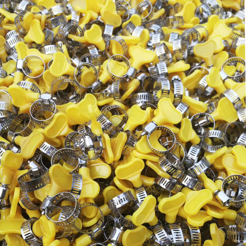 Spona za crijevo od nehrđajućeg čelika s plastičnom ručkom, nominalni promjer 10–16 mm, promjer fiksacije 16 mm, za auto i brodsku industriju, Mingfei Fastener