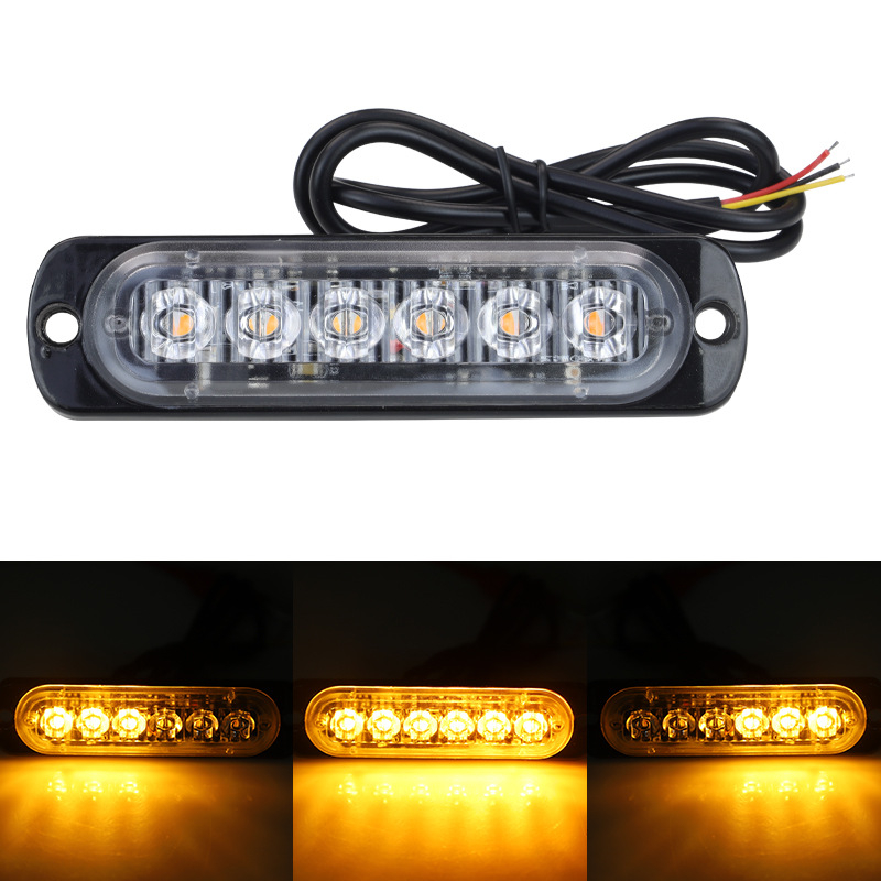 YXS LED brīdinājuma strobo gaisma kravas automašīnām un motocikliem, alumīnija korpuss, 12–24V, 20W