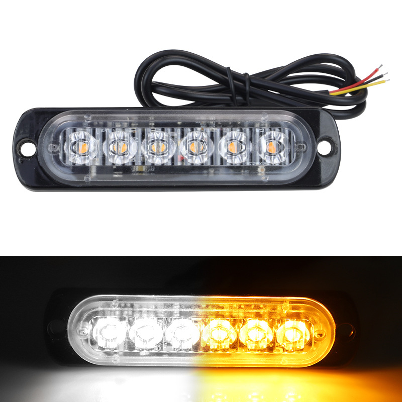 YXS LED brīdinājuma strobo gaisma kravas automašīnām un motocikliem, alumīnija korpuss, 12–24V, 20W