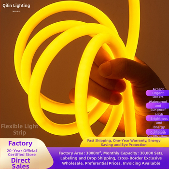 Εξωτερική αδιάβροχη LED ταινία για μηχανικό φωτισμό, εύκαμπτη, 12W, 120 LED (2835), 220V, δέσμη 360°