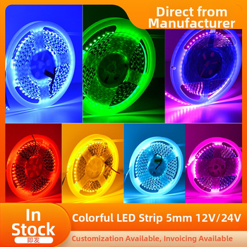RGB LED лента с 120 диода, чип 2835, вход 12V, 10W/m, 120° ъгъл на лъча