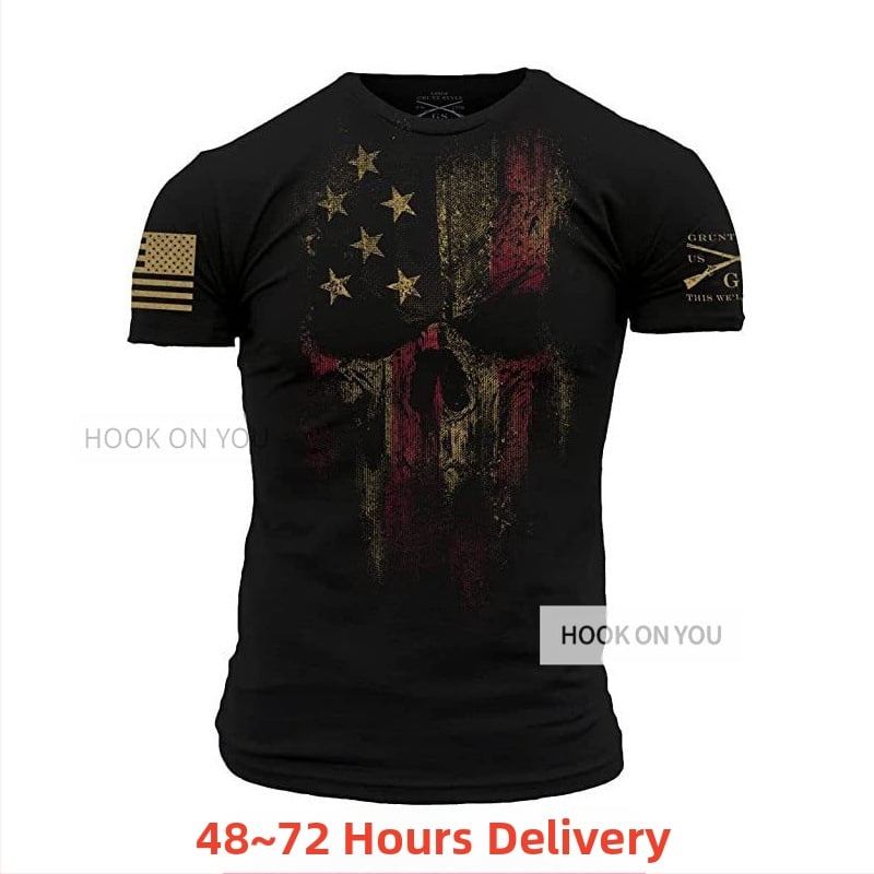 Unisex βαμβακερό κοντομάνικο T‑shirt με στρογγυλό λαιμό, εκτύπωση, αστικό χιπ-στερ στυλ