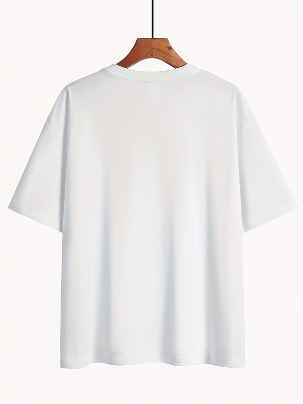 Kokvilnas T-krekls ar īsām piedurknēm, apaļā kakla izgriezums, burtiem drukāts motīvs literāri retro stilā, pavasaris 2025