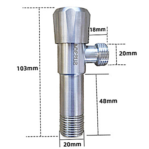 WC kutni ventil • 304 nehrđajući čelik • ručna ugradnja • radni tlak 5-15 • masa 0,188 kg