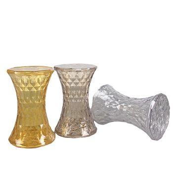 Акрилна табуретка за обувки и грим, модерен минимализъм, модел 306, пластмаса, обработка LOGO