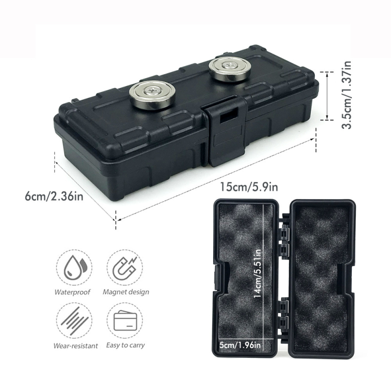 Cutie magnetică de depozitare - cutie de unelte portabilă pentru exterior, camping, ABS