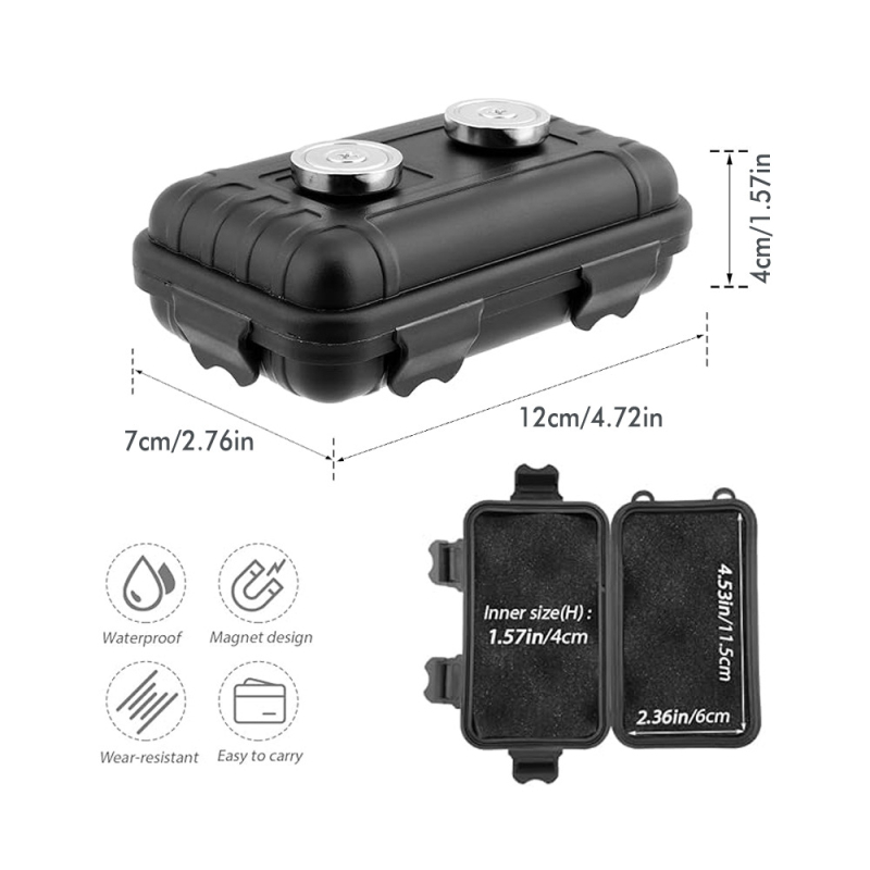 Cutie magnetică de depozitare - cutie de unelte portabilă pentru exterior, camping, ABS