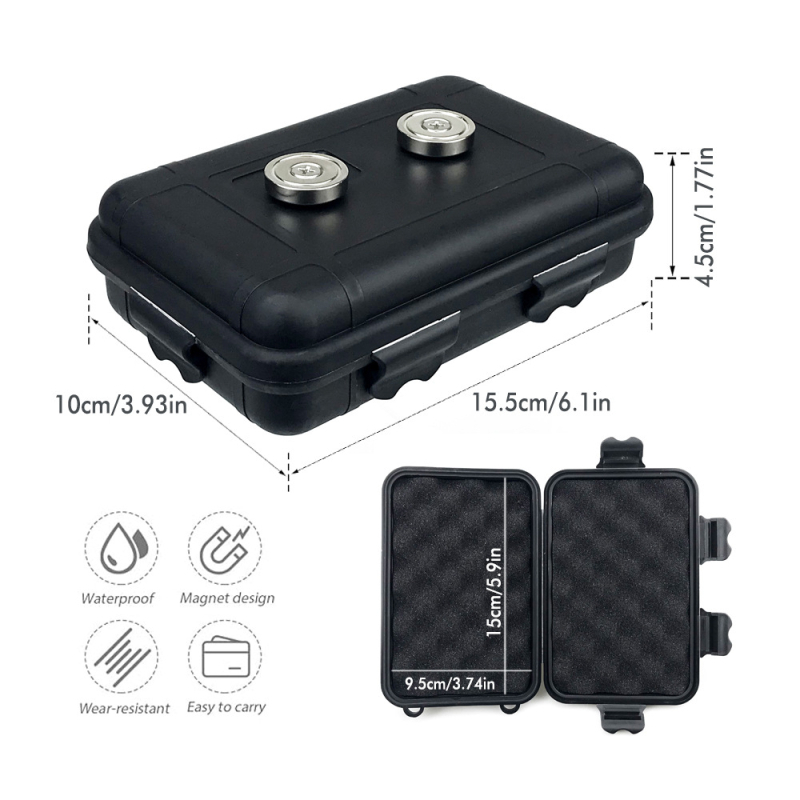 Cutie magnetică de depozitare - cutie de unelte portabilă pentru exterior, camping, ABS