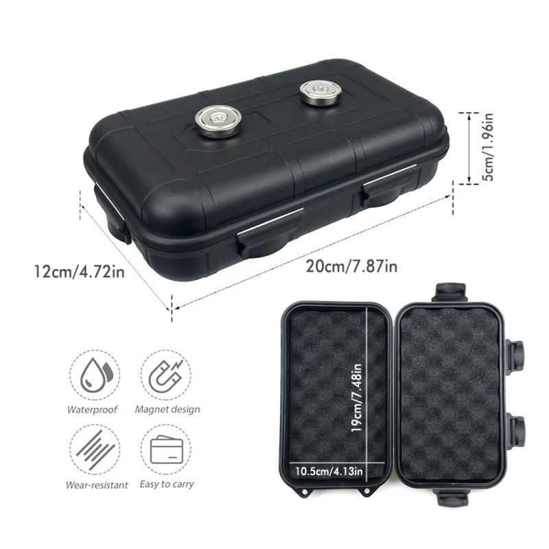 Cutie magnetică de depozitare - cutie de unelte portabilă pentru exterior, camping, ABS