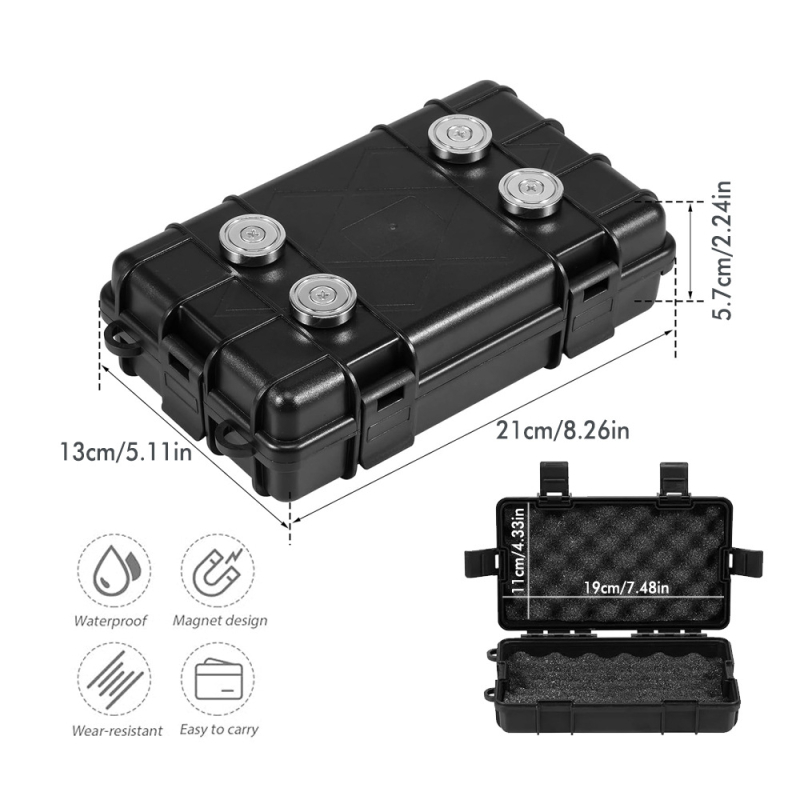 Cutie magnetică de depozitare - cutie de unelte portabilă pentru exterior, camping, ABS
