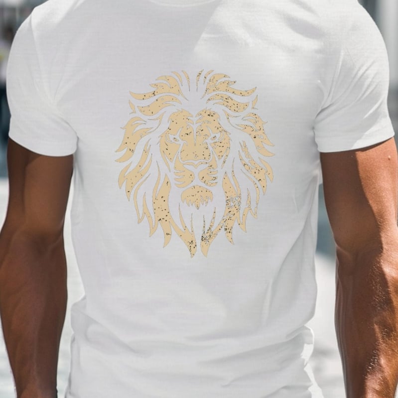 Vīriešu T-krekls ar režģa rakstu, kokvilna, apaļš kakls, īsi piedurknes