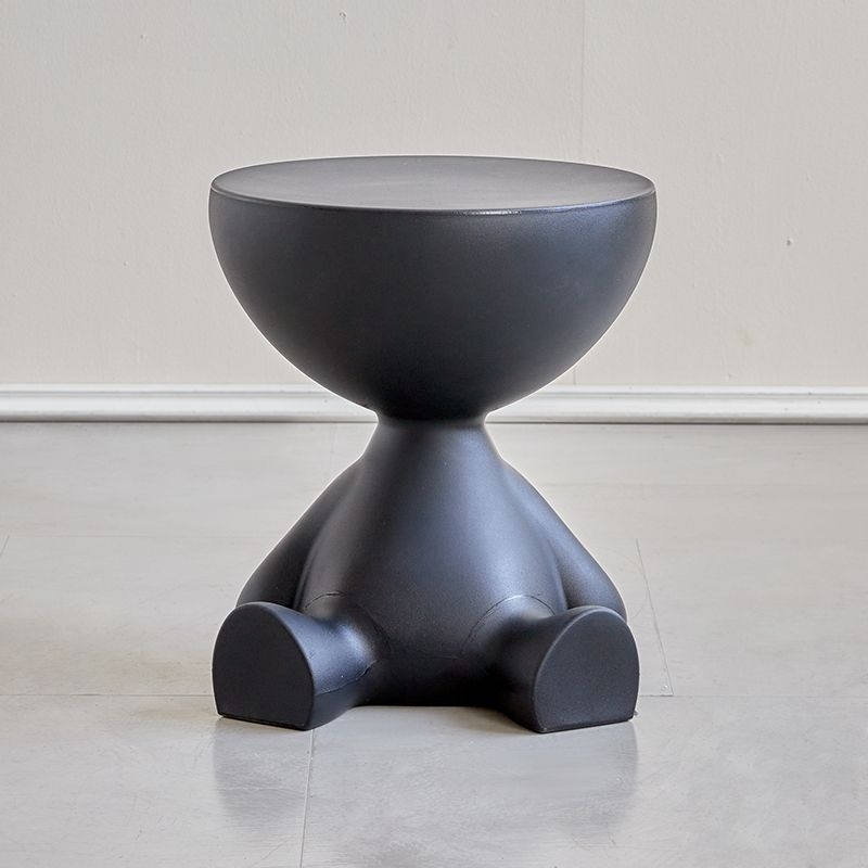 Маса за кафе с минималистичен северноевропейски дизайн, пластмасова основа, дървена рамка и мраморна горна повърхност, мултифункционална за дневната.