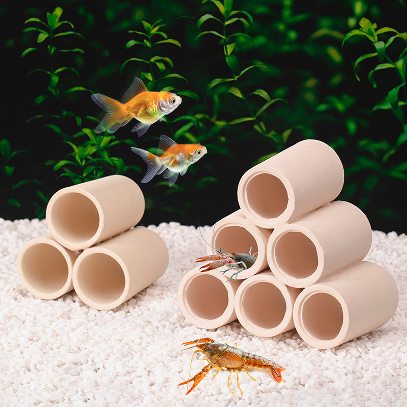 Keramičko sklonište za ribe i škampe, cijevni dizajn, 120 komada