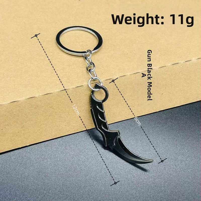 Valorant iedvesots atslēgu piekariņš ar M4 claw knife no cinka sakausējuma, mūsdienīgs minimālistiska dizains