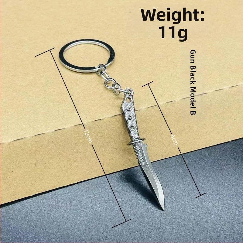 Valorant iedvesots atslēgu piekariņš ar M4 claw knife no cinka sakausējuma, mūsdienīgs minimālistiska dizains