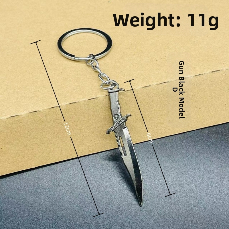 Valorant iedvesots atslēgu piekariņš ar M4 claw knife no cinka sakausējuma, mūsdienīgs minimālistiska dizains