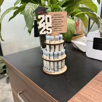 Портфейл с двоен клип за банкноти, модерен минимализъм, дървена конструкция