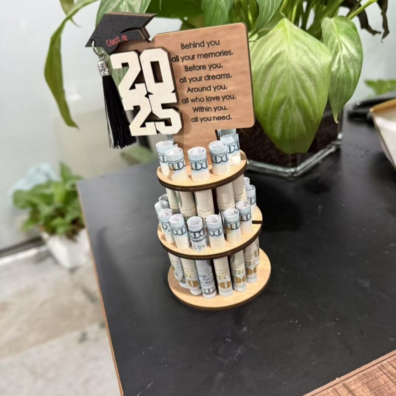 Портфейл с двоен клип за банкноти, модерен минимализъм, дървена конструкция