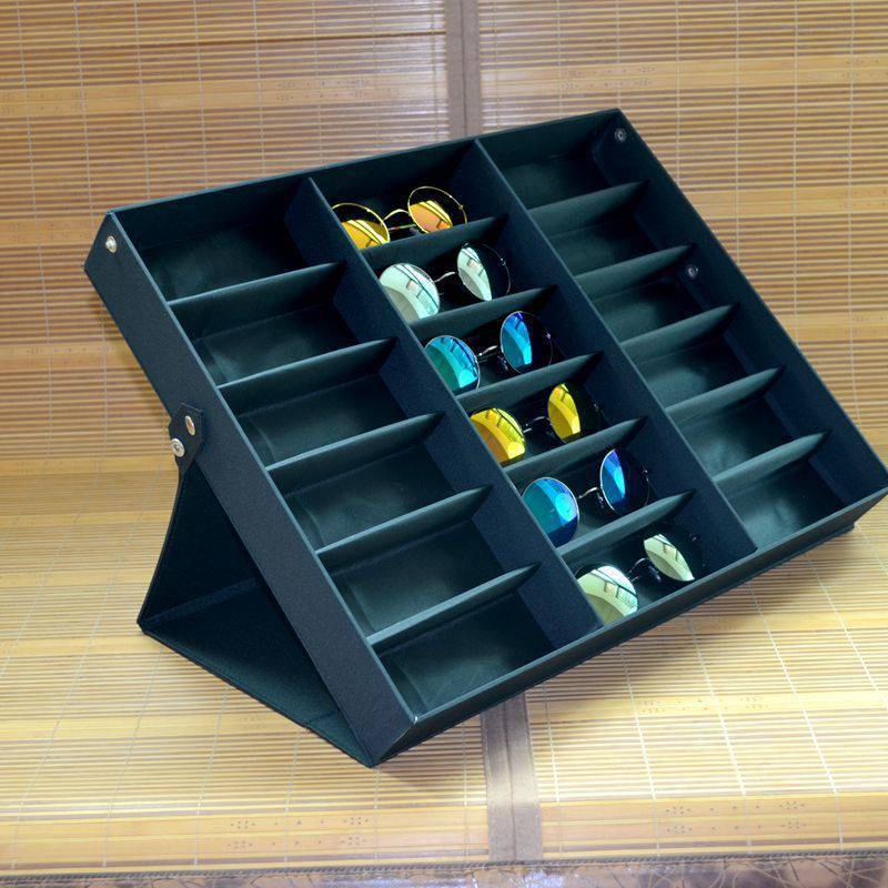 Brilles demonstrācijas kaste, daudzfunkcionāls plaukts ar divslāņu dizainu, ceļojumu palete, liela ietilpība — Qian Hoarding