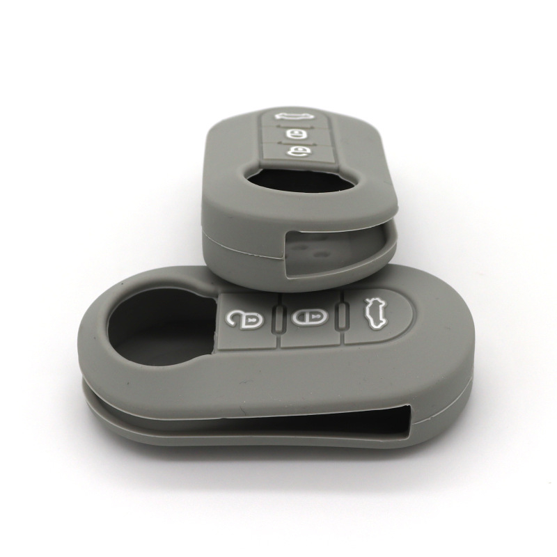 Silikonsko kućište Fiat – zaštitni poklopac za ključ automobila, jednostavan stil, kompatibilan s odgovarajućim ključem; mogućnost prilagođavanja; postupak: kapljasti gumeni kalup.