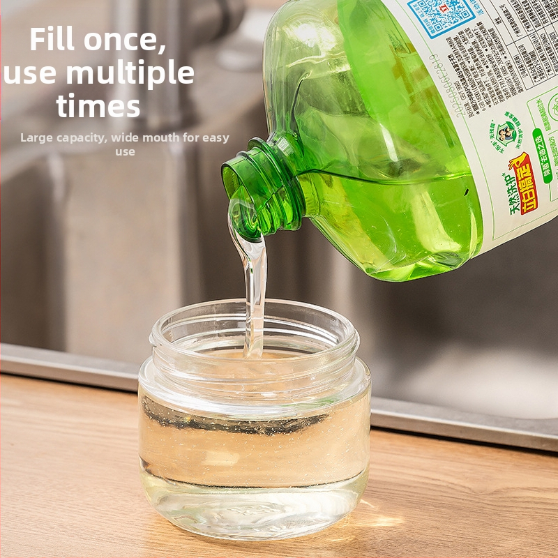 Стъклен дозатор за миене на съдове с ръчно натискане, модерен минималистичен стил, изработен чрез топене