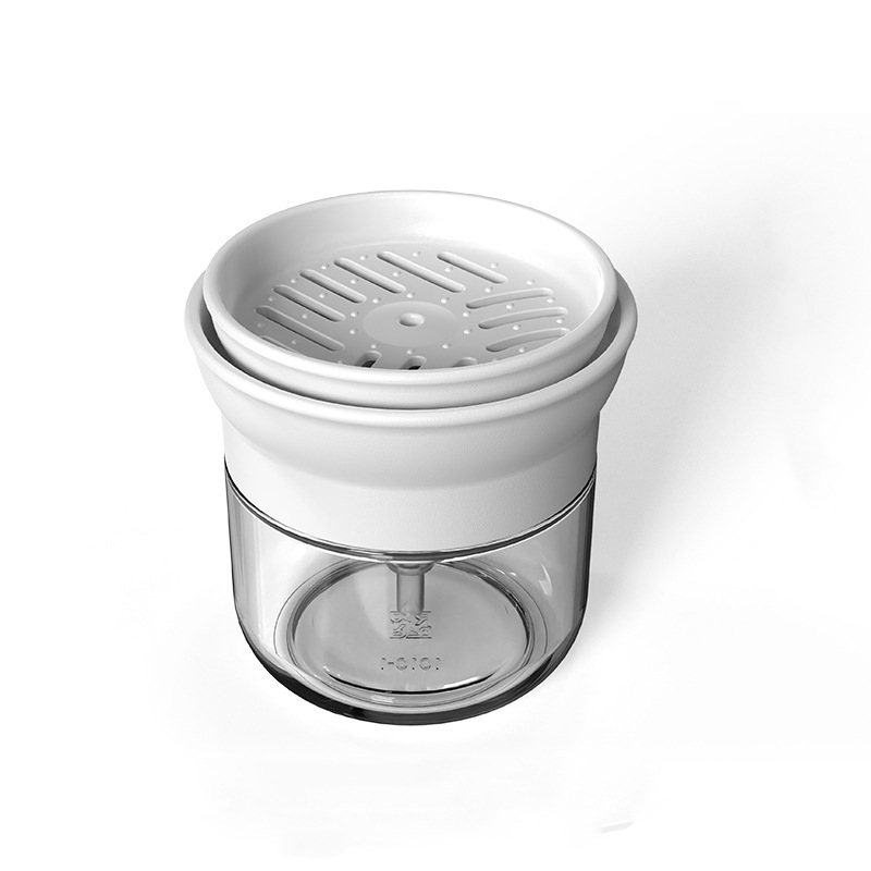 Γυάλινος διανομέας υγρού πλυσίματος πιάτων με χειροκίνητο μηχανισμό πίεσης, μοντέρνο μινιμαλιστικό στυλ