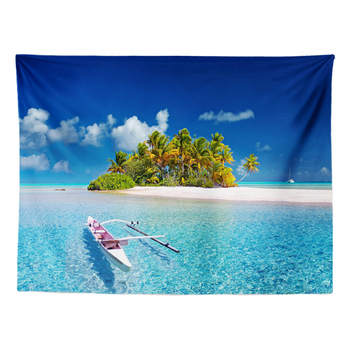 Κέντημα τοίχου με θεματικό καλοκαιρινό θαλάσσιο μοτίβο — 100% πολυεστέρας, ορθογώνιο σχήμα, ψηφιακή μεταφορά θερμότητας, προσαρμόζεται στην εικόνα σας
