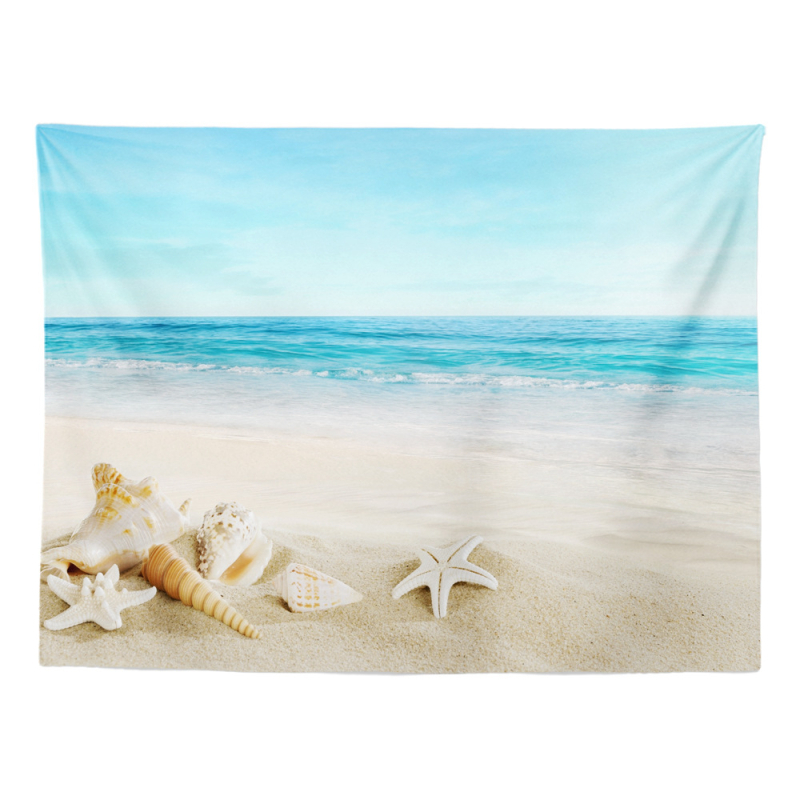 Κέντημα τοίχου με θεματικό καλοκαιρινό θαλάσσιο μοτίβο — 100% πολυεστέρας, ορθογώνιο σχήμα, ψηφιακή μεταφορά θερμότητας, προσαρμόζεται στην εικόνα σας