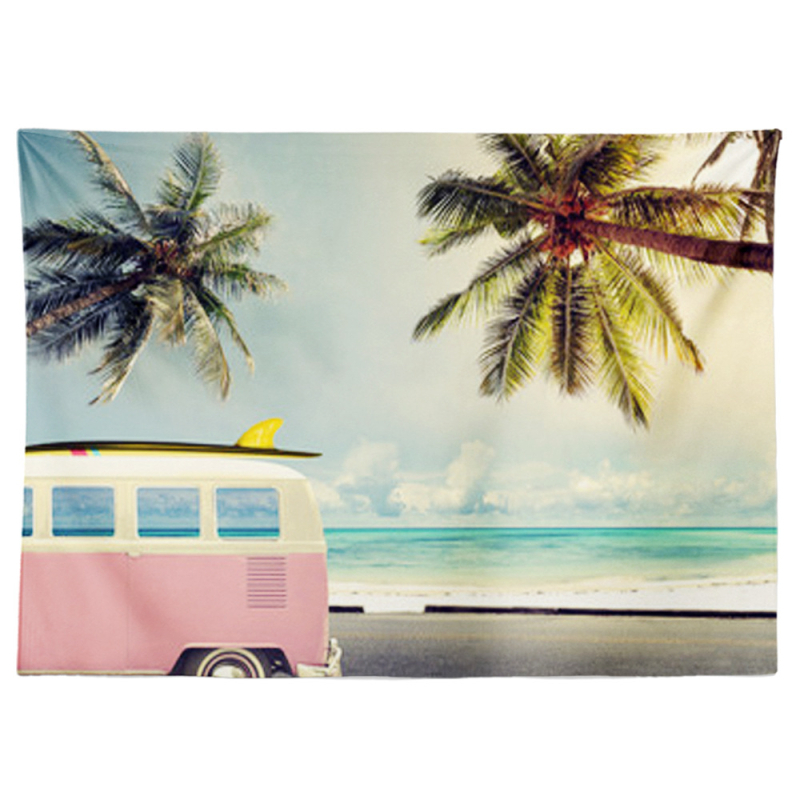 Κέντημα τοίχου με θεματικό καλοκαιρινό θαλάσσιο μοτίβο — 100% πολυεστέρας, ορθογώνιο σχήμα, ψηφιακή μεταφορά θερμότητας, προσαρμόζεται στην εικόνα σας